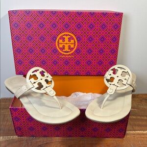 Tory Burch Dulce De Leche Miller Flip Flops, Women’s 8.5